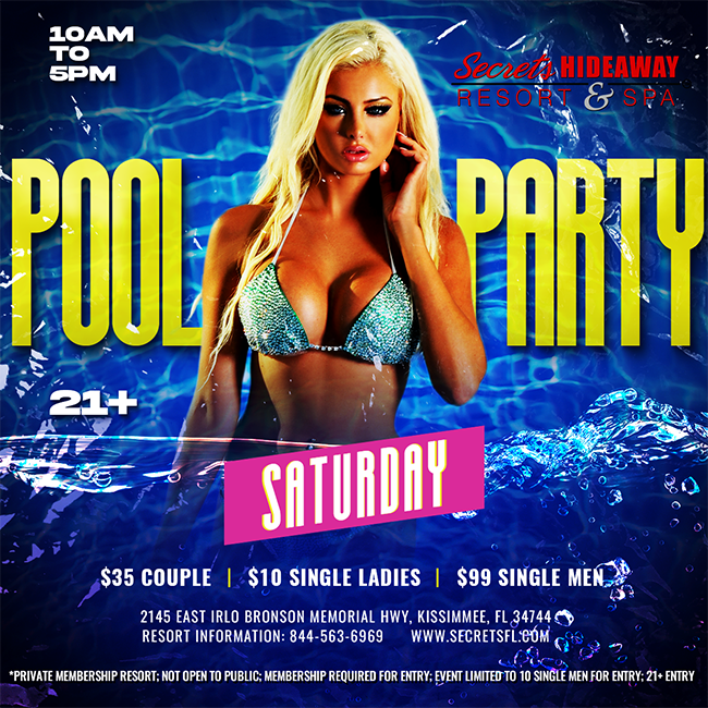 Saturday Pool Party 10am-5pm